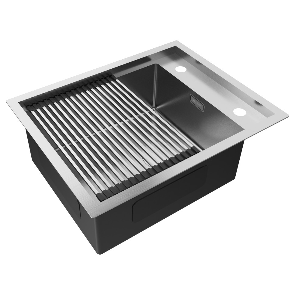 Мойка нерж. сталь SHELF 58 UNI, PM725846-BS, брашированная нерж.сталь, 580х460мм, Paulmark