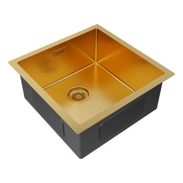 Мойка нерж. сталь GERBERG 44 UNI, PM254444-BG, брашированное золото, 440х440мм, Paulmark