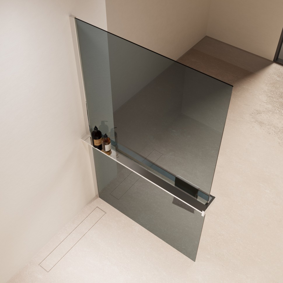 Душевая перегородка Walk-In VSW-1HR100MR, 1000*2000, хром, стекло зеркальное