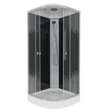Душевая кабина Niagara Eco NG-4502-14 (100х100х215) низкий поддон(13см),стекло мозаика,3 места