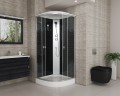 Душевая кабина Niagara Eco NG-4502-14 (100х100х215) низкий поддон(13см),стекло мозаика,3 места