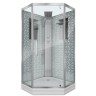 Душевая кабина Niagara Luxe NG-7799WBK (90x90х210) низкий поддон(15см),дверь распашная,стенки серебро,без крыши,4 места