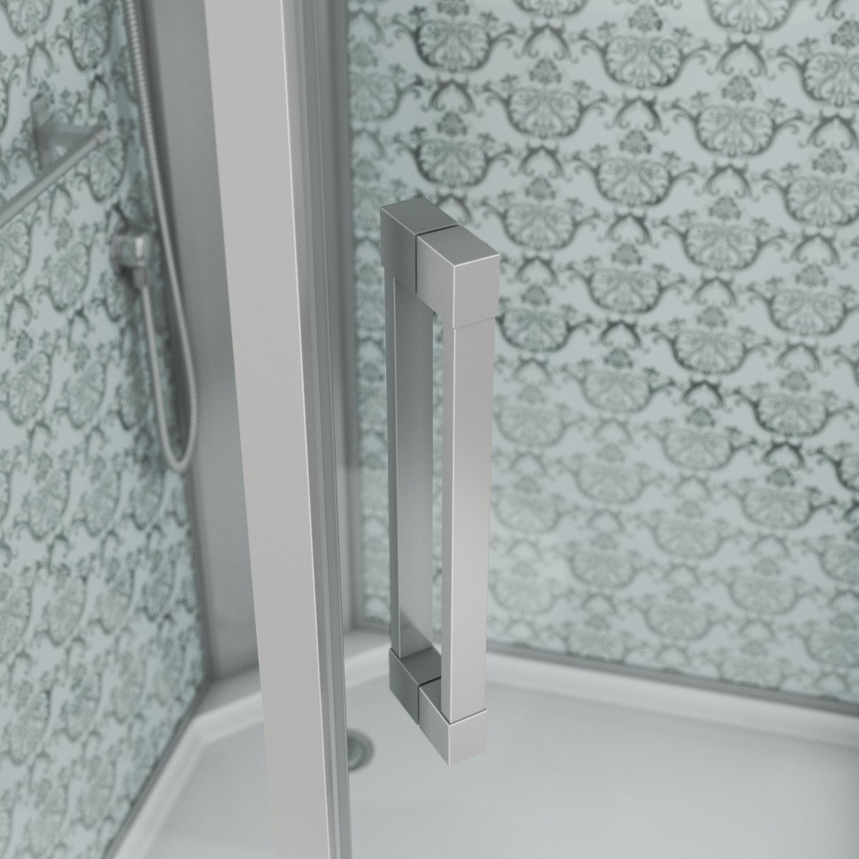 Душевая кабина Niagara Luxe NG-7799WBK (90x90х210) низкий поддон(15см),дверь распашная,стенки серебро,без крыши,4 места