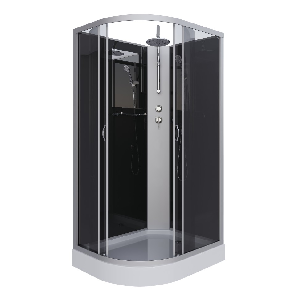 Душевая кабина Niagara Classic NG-3512-14RBKT (120х80х210) низкий поддон(13см),стекло тонированное,3 места