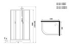 Душевая кабина Niagara Classic NG-3512-14RBKT (120х80х210) низкий поддон(13см),стекло тонированное,3 места