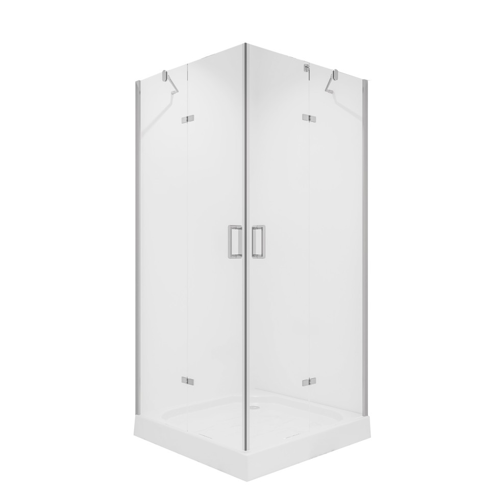 Душевое ограждение Niagara Nova NG-6614-08 (100х100х190) квадрат,хром,двери распашные,стекло прозрачное,1 место