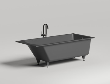 Ванна встраиваемая CASCATA 180x80  покраска по RAL полностью S-Stone Матовое