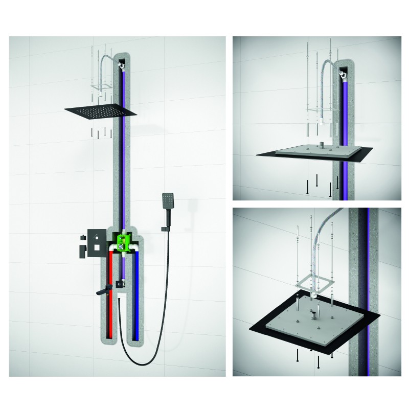 Душевая система встроенная Timo Selene SX-2039/03SM черный