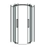 Душевое ограждение Grossman Classic 301.K33.04.9090.21.00 (90х90х195) четверть круга,раздвижная,черный матовый,стекло прозрачное, 1 место