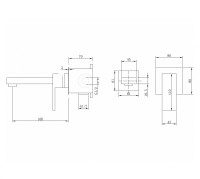 Смеситель ABBER Daheim AF8212NG для раковины скрытого монтажа, никель