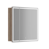 Зеркальный шкаф для ванной комнаты SANCOS Mirror 790x150х740 мм, с LED подсветкой, цвет дуб галифакс натуральный, арт. MI80EG