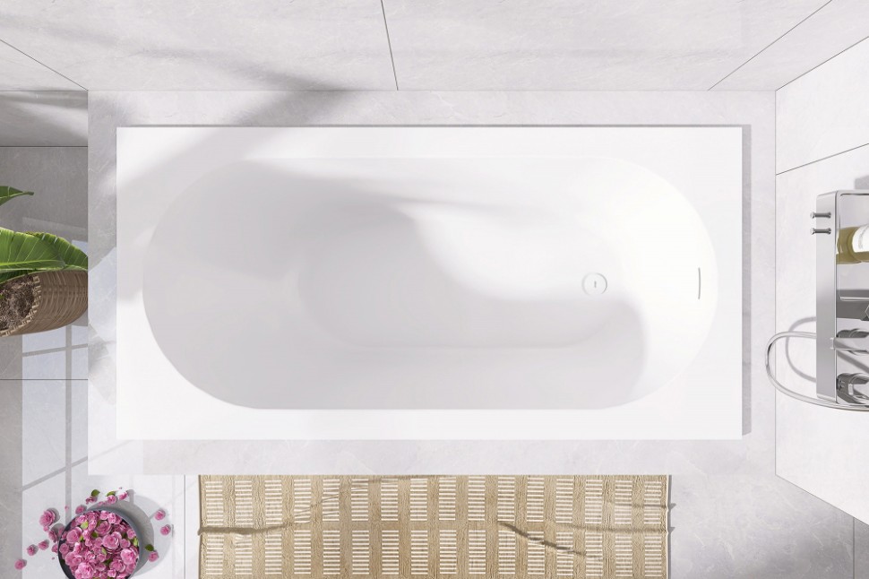 Ванна из искусственного камня ABBER Stein AS9690-1.8-80 белая