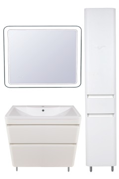 Зеркало STYLE LINE "Атлантика 90*70" с подсветкой и часами