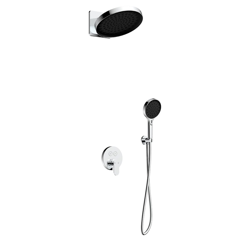 AQM 8402CR Набор для комплектации душа со смесителем, Хром