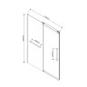 Душевая дверь Como Soft VDS-1CS110CL, 1100, хром, стекло прозрачное
