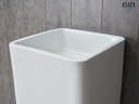 Раковина Gid Nb149 81119 накладная белая 41x41x85