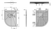 Поддон для душа из искусственного камня  VST-4SQ9012W-L,1200*900*25, белый матовый, левый