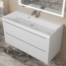 Тумба под раковину для ванной Uperwood Tanos 100 см, подвесная, белая матовая