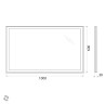Зеркало BelBagno SPC-GRT-1000-600-LED-BTN