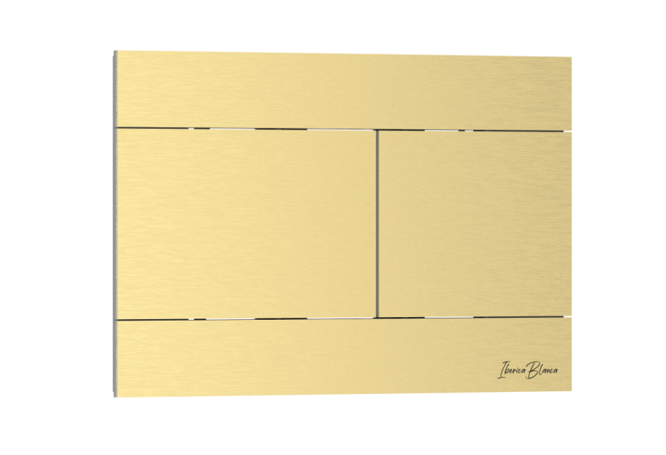 Комплект 3в1 IBERICA BLANCA инсталляция SILENCIO MINI, унитаз BILBAO ALTO белый, кнопка смыва INOX-R золото матовое (IB.001M.BLA.234.1503)