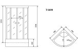 Timo Standart T-6690 Black Fabric душевая кабина (90*90*220), шт