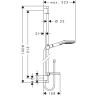 Душевой гарнитур Hansgrohe Raindance Select 120 3jet 90, 26621400 белый/хром