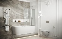Шторка для ванны Ambassador Bath Screens 16041113 (90х140) хром,стекло прозрачное,складная,1 место