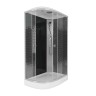 Душевая кабина Niagara Eco NG-4512-14R BLACK (120х80х215) низкий поддон(13см),стекло мозаика,3 места