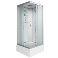 Душевая кабина Niagara Classic NG-1108-14 (90х90х215) средний поддон(26см),стекло матовое,4 места с полкой