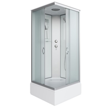 Душевая кабина Niagara Classic NG-1108-14 (90х90х215) средний поддон(26см),стекло матовое,4 места с полкой