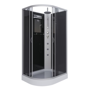 Душевая кабина Niagara Classic NG-3512-14RBKTG (120х80х210) низкий поддон(13см),стекло тонированное,3 места