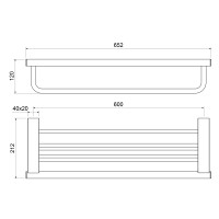 Полка для полотенец Timo Luiro 18558/18 черное золото