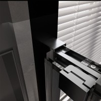 Душевой угол Veconi Premium Trento PTC-SP-30GR, 1400х1000x2000, брашированный графит, стекло прозрачное