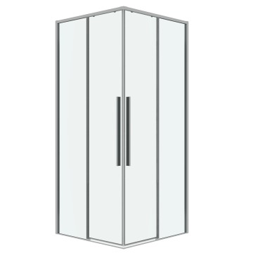 Душевое ограждение Grossman Galaxy 300.K33.01.8080.10.00 (80х80х195) квадрат,раздвижная,хром,стекло прозрачное, 1 место