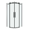 Душевое ограждение Grossman Classic 301.K33.04.1010.21.00 (100х100х195) четверть круга,раздвижная,черный матовый,стекло прозрачное, 1 место