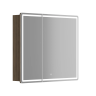 Зеркальный шкаф для ванной комнаты SANCOS Mirror 890x150х740 мм, с LED подсветкой, цвет дуб чарльстон, арт. MI90ECH