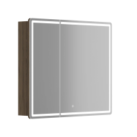 Зеркальный шкаф для ванной комнаты SANCOS Mirror 890x150х740 мм, с LED подсветкой, цвет дуб чарльстон, арт. MI90ECH