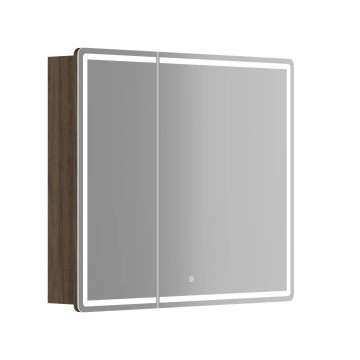 Зеркальный шкаф для ванной комнаты SANCOS Mirror 890x150х740 мм, с LED подсветкой, цвет дуб чарльстон, арт. MI90ECH