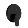 AQM8402MB Набор для комплектации душа со смесителем, Черный матовый