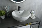 Раковина Gid N9001 51101 накладная белая 45x45x17