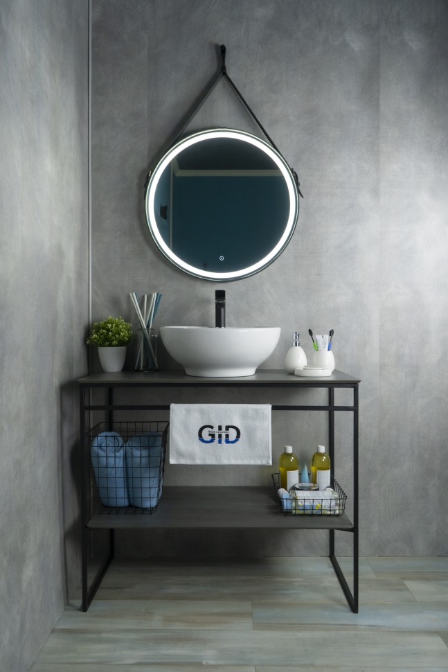 Раковина Gid N9001 51101 накладная белая 45x45x17