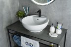Раковина Gid N9001 51101 накладная белая 45x45x17