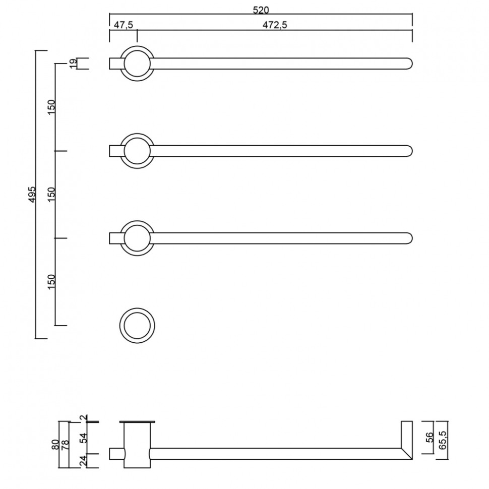 Полотенцесушитель электрический ABBER Charme AH4003MW белый матовый
