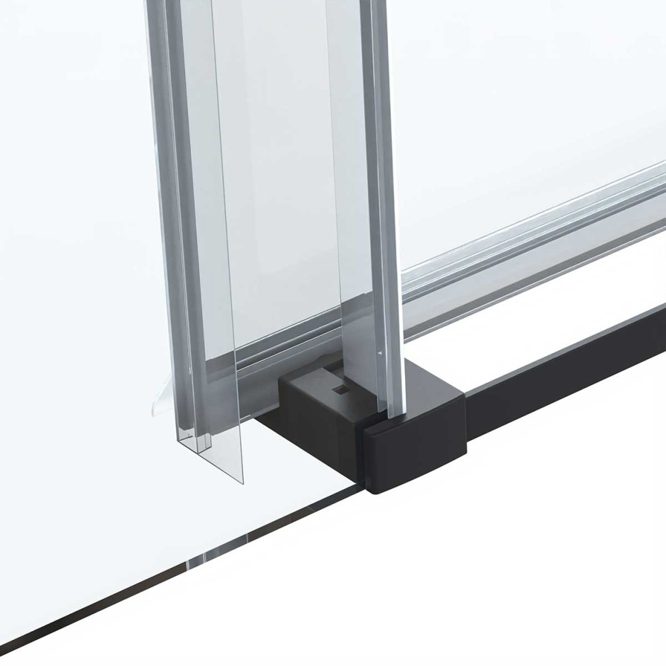 Душевая дверь Como Soft VDS-1CS110CLB, 1100, черный, стекло прозрачное