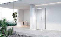 Душевой уголок Como-N VSR-4CN8016CL, 1600*800, хром, стекло прозрачное