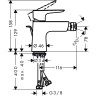 Смеситель для биде Hansgrohe Talis E, со сливным гарнитуром 71720670 черный матовый