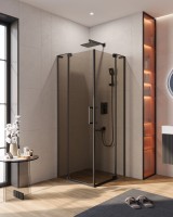 Душевой уголок CEZARES SLIDER-A-2-80/90-BR-NERO