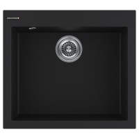 Мойка DEFINI 56, ULTRAGRANIT, PM835650-BLM, BLACK, 560х500 мм, Paulmark