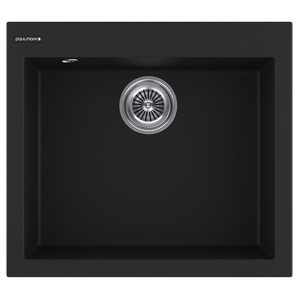Мойка DEFINI 56, ULTRAGRANIT, PM835650-BLM, BLACK, 560х500 мм, Paulmark