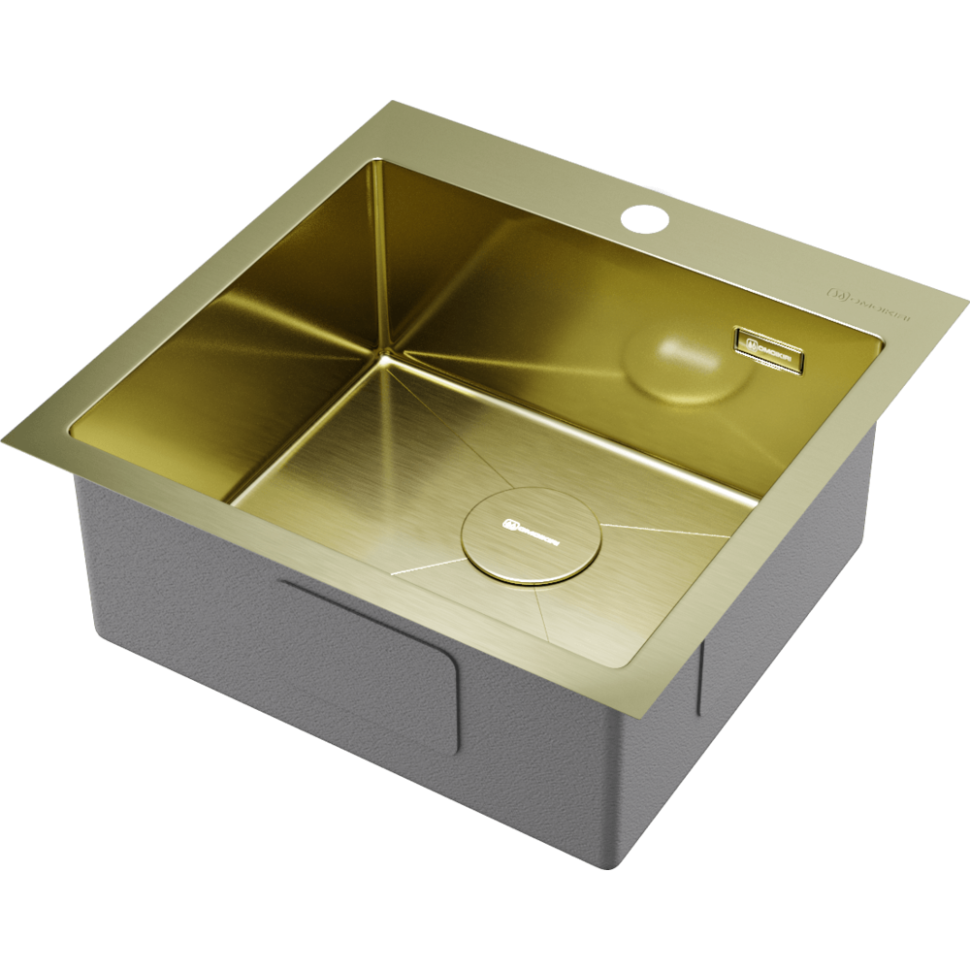 Кухонная мойка Omoikiri Akisame 51-LG нерж. сталь/светлое золото